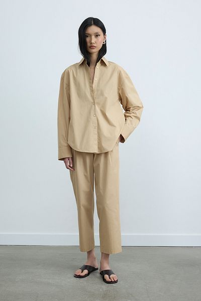 Suud Collection Риза с овъглена хартиена материя