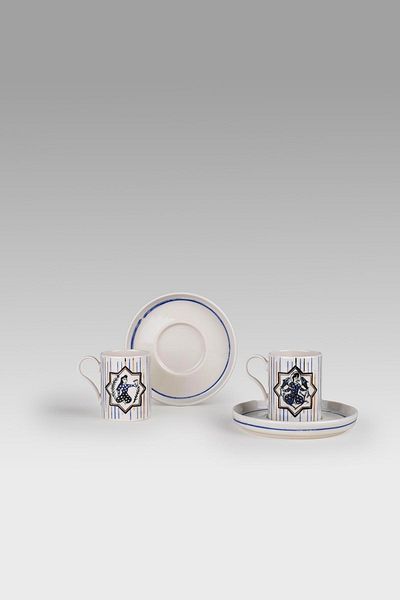 Kütahya Porselen Bone Desire 4 Piece Coffee Set for 2 People 12739