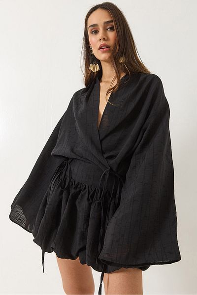 Bianco Lucci Set de kimono cu detaliu de dantelă pentru femei, cu fustă cu balon, de sus și de jos 60434 60283137