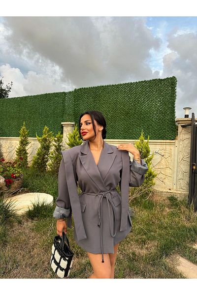 buqre's moda Γραβάτα Oversize Blazer Jacket