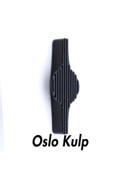 Badem10 Mâner negru Oslo 64 mm Sertar Bucătărie Sufragerie Mobilier Dulap Mâner dulap Mâner Mâner din plastic 10 buc.