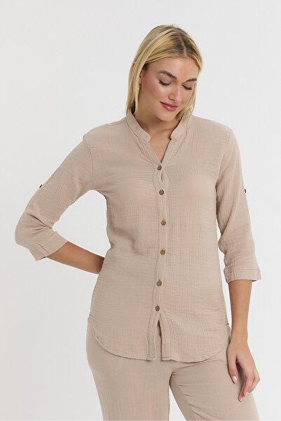 Generic Brand Women's Long Sleeve Shirt - Judge Collar - 1010