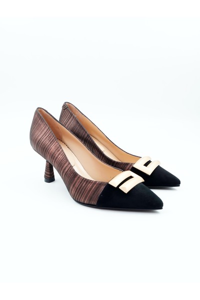 Tenau Pantofi cu toc de damă din piele naturală