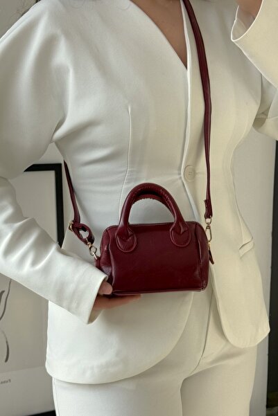 LEONAS Mini Size - Women's Candy Claret Red Hand and Shoulder Bag
