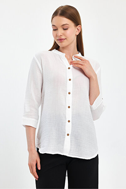 Generic Brand Women's Long Sleeve Shirt - Judge Collar - 1010