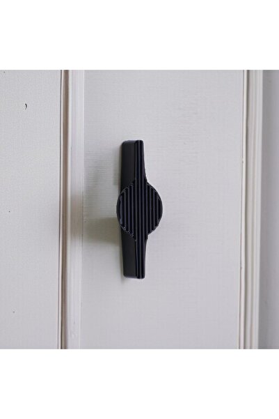 Badem10 Oslo Black Handle 64 mm Drawer Kitchen Living Room Furniture Cabinet Cupboard Handle Handle Plastic Handle 10 Pcs