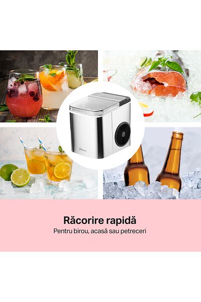 STARCREST STARCREST SIM-1201IX Ice Cube Maker, Capacity 12Kg/24h, Water Tank 1.3 l, Stainless Steel