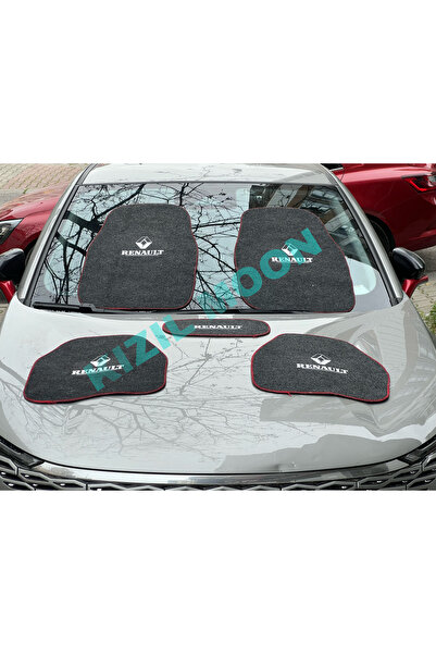 Kızıl Gök Renault Logolu 5'li Siyah Renk Halı Paspas Ön.68x47 Arka.45x46