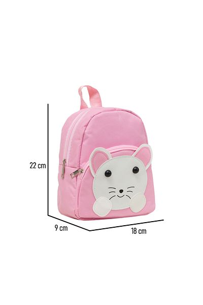 KAFF Powder Cat Patterned 1-4 Years Old 2 Compartment Children's Mini Nursery Bag