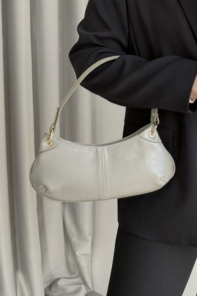 LEONAS Women's Hand and Shoulder Bag from Dad, Gray Color.
