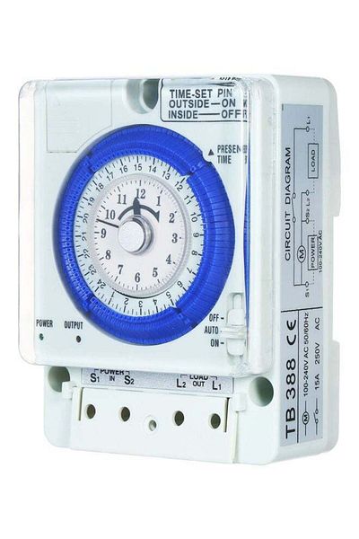 Generic 24-Hour Mechanical Timer White/Blue