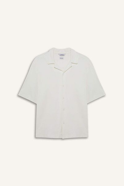 DeFacto Καλοκαιρινό κοντομάνικο πουκάμισο Relax Fit Apache Collar D7313ax25sp