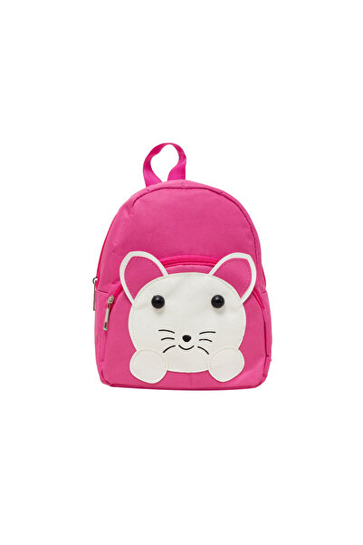 KAFF Pink Cat Patterned 1-4 Years Old 2 Compartment Children's Mini Nursery Bag