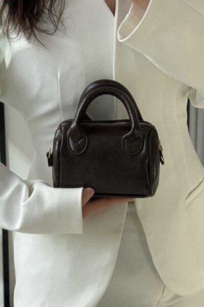 LEONAS Mini Size Women's Hand and Shoulder Bag Candy Bitter Brown