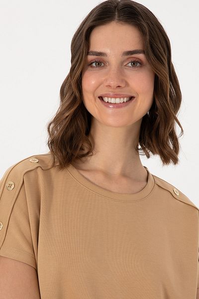 U.S. Polo Assn. Γυναικείο μπλουζάκι Camel Crew Neck 50300737-VR015