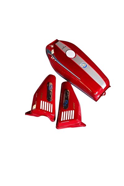 MTO CG KUBA FALCON BENZİN DEPO VE YAN KAPAK TAKIM KIRMIZI ŞERİTLİ