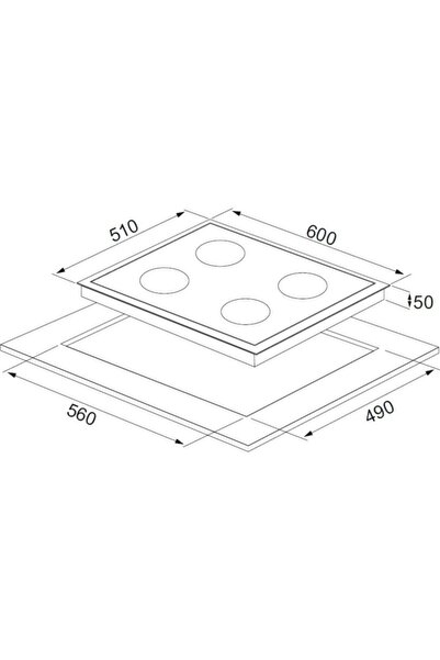 Alveus Segls 640 Siyah Cam Set Üstü Ocak