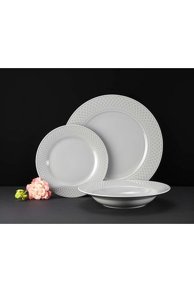 Ambition Dinner set, 18 pieces, 6 people, gray, Sonia