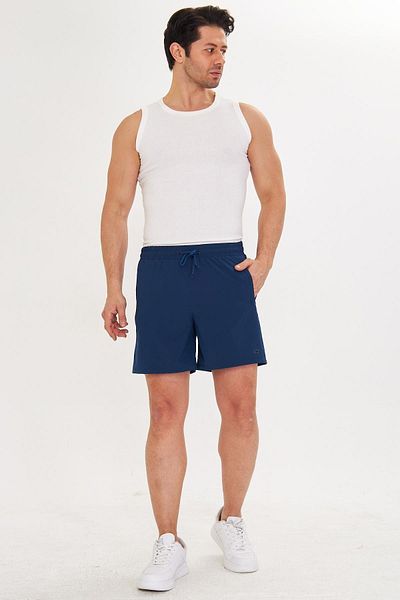 Marco Ferry Ανδρικό StretchFit ελαστικό αθλητικό σορτς με επένδυση A. Navy Blue 2658-AL