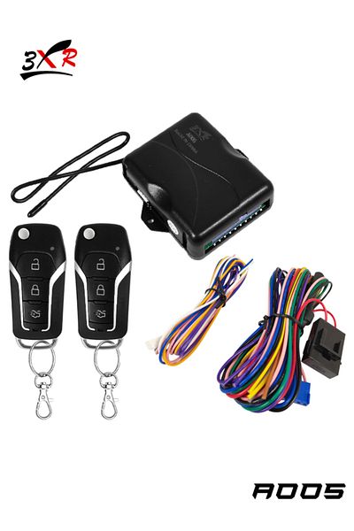3XR Car Keyless Entry System with Dual Remotes, Central Locking, and Wiring Kit for Vehicle Security