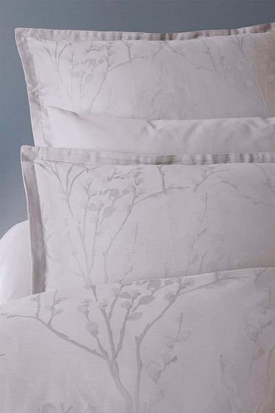 Altınbaşak Minna Jacquard Satin Double Duvet Cover Set Light Gray (6 Pieces)
