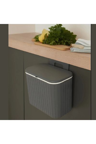 kapella Trash Can Serrated 8 Lt Anthracite Romshp 1067323
