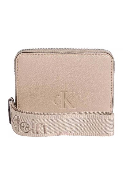Calvin Klein Kadın Ekstra Kart Bölmel Askılıi CK Logo Baskılı Gri Cüzdan LV04K1024G-PBF