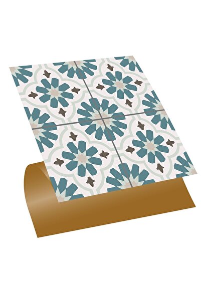 TİNK Kendinden Yapışkanlı Yeşil Çiçek Bahçesi Desenli Pvc Karo 30x30 Cm (33 ADET) 3m2