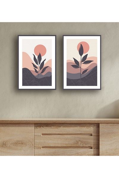 OneMina 2 Pieces (25X40) Large Size Uv Printing Mdf Growing Sapling Table Poster Set - Set-352
