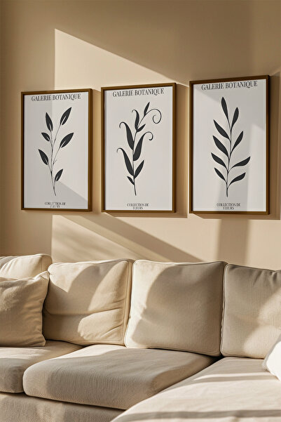 Artavessa 3 Piece Real Wood Colored Framed Painting Set - Model 37