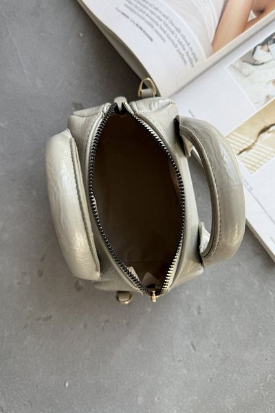 LEONAS Mini Size Women's Hand and Shoulder Bag Candy Gray Color
