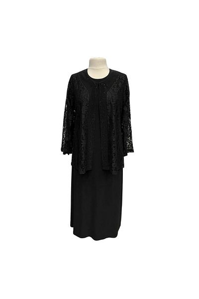 HESNA Women's Bunch Jacket Dress Mother Evening Dress Set