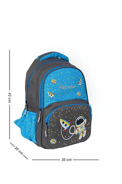 Bliss Geantă pentru școală primară cu model spațial licențiat Geantă termică pentru prânz Geantă impermeabilă