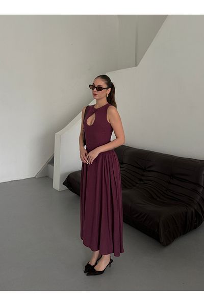 Laluvia Rochie cu decolteu decoltat cu detaliu în talie - 2525133