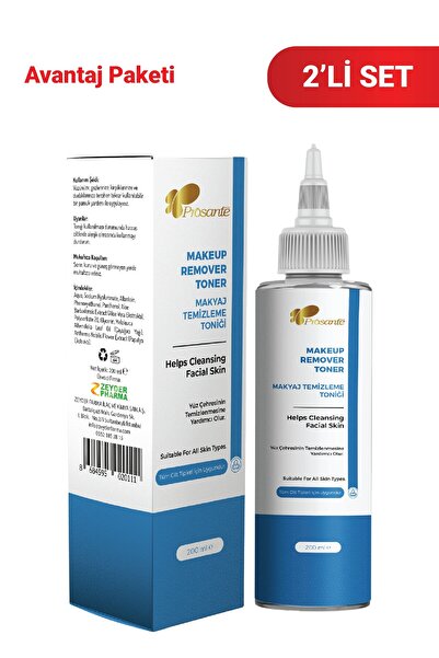 Prosante Makyaj Temizleme Toniği 200 ml 2'li Paket