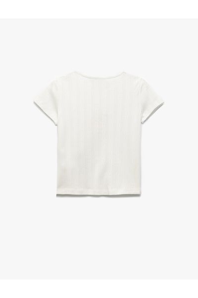 Koton Cotton Crew Neck Short Sleeve Printed T-Shirt