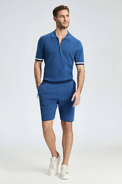 Hemington Pure Cotton Dark Blue Knitwear Shorts