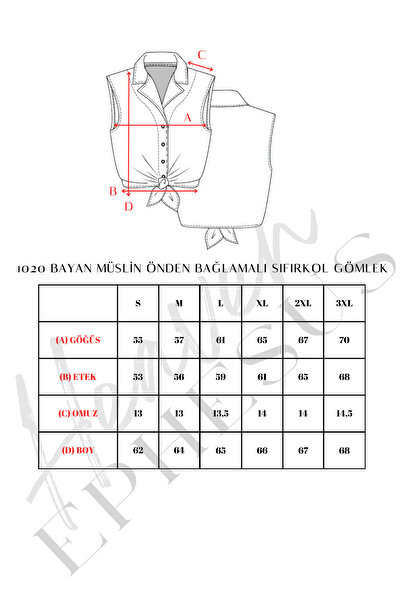 TCT TEKSTİL Γυναικεία μπλούζα - Μουσελίνα με δέσιμο μπροστά - 1020