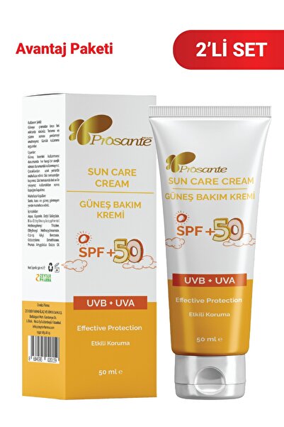 Prosante Güneş Bakım Kremi Spf 50 Çocuk 50 ml 2'li Paket