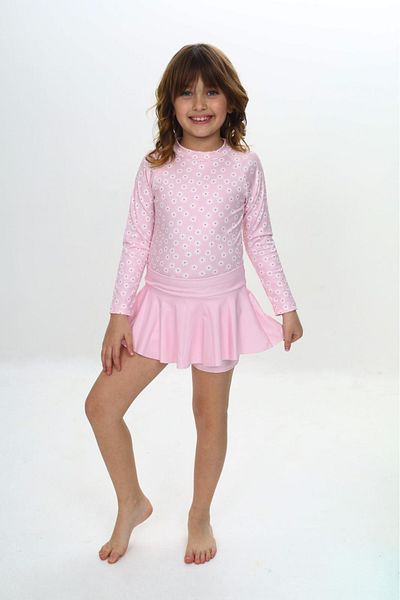 My Kids Wear Girl's Swimsuit with Skirt Detail