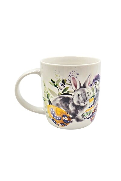 BM GİFT DESİGN Children's mug, white color, Easter themed design, 370 ml