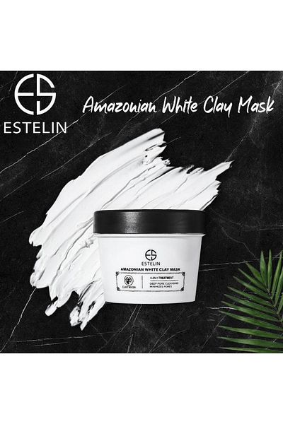 ESTELİN ESTELIN Amazonian White Clay Mask (100g) – Deep Pore Cleansing & Oil Control 🌿✨