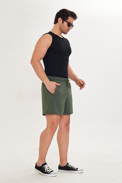 Marco Ferry Ανδρικό StretchFit Εσωτερική επένδυση Ευέλικτο Αθλητικό Σορτς Χακί 2658-H