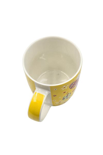 BM GİFT DESİGN Children's mug, yellow color, Easter themed design, 370 ml
