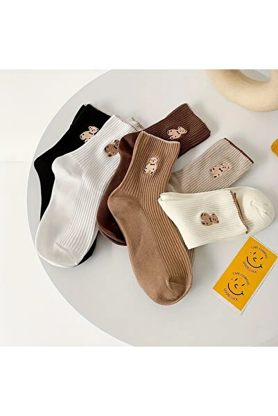 Sportingen 6 Çift Ayıcık Teddy Desenli Kadın Çorap