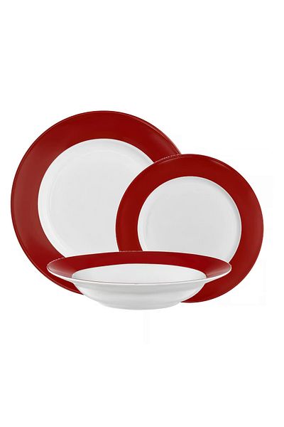 Ambition Dinner set, 18 pieces, 6 people, Aura Red