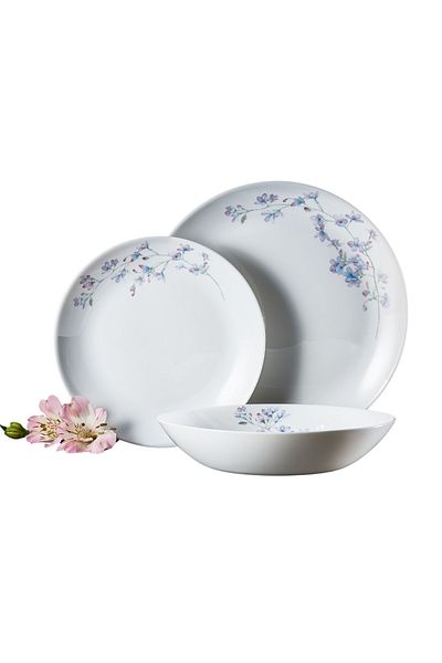 Ambition Dinner service, 18 pieces, 6 people, opal, Linum