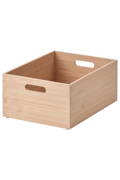 IKEA UPPDATERA Storage Box, Light Bamboo – 24x32x15 cm | Durable & Stylish Organizer
