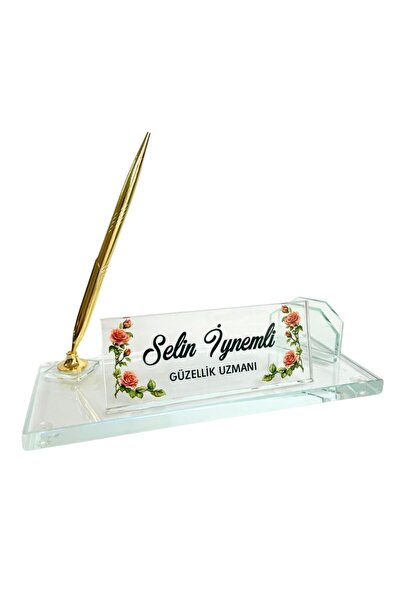 Woosen Kişiye Özel Baskılı Kristal Masa İsimliği