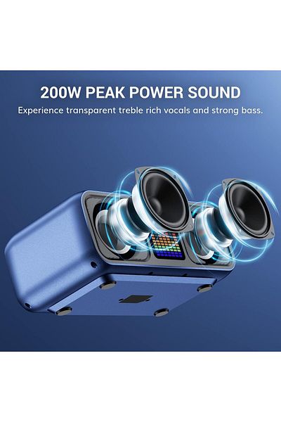 AWH Karaoke Machine – Bluetooth Speaker with 2 Wireless Mics & LED Lights for Parties & Events